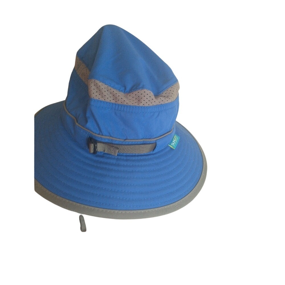 Sunday Afternoons Kids Blue Mesh Sun Hat Size M 2-5 Years Adjustable Wide Brim - Picture 6 of 9